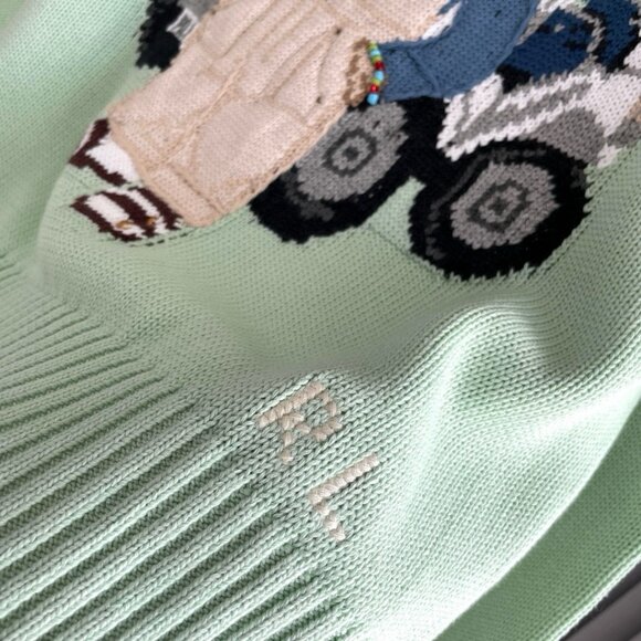 Polo by Ralph Light green tractor-shaped bear sweater - Picture 8 of 8